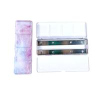 Watercolor Paint Case Leakproof Lid 24 Well Metal Box Mixing Tray For Watercolour Oil Acrylics Gouaches Paints Quick Dissolving Watercolor Set
