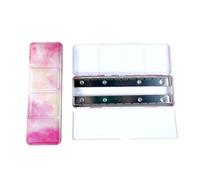 Watercolor Paint Case Leakproof Lid 24 Well Metal Box Mixing Tray For Watercolour Oil Acrylics Gouaches Paints Quick Dissolving Watercolor Set