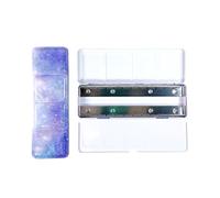 Watercolor Paint Case Leakproof Lid 24 Well Metal Paint Box Mixing Tray for Watercolour Oil Acrylics Gouaches Paints Portable Travel Watercolor Set