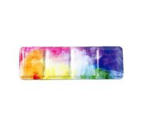 Watercolor Paint Case Leakproof Lid 24 Well Metal Paint Box Mixing Tray for Watercolour Oil Acrylics Gouaches Paints