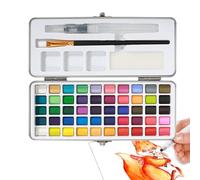 Watercolor Paint Set Drawing Supplies Watercolor Brush Palette Travel Watercolor Set Art Supplies Set Portable Watercolor Set Brush Palette Art Supplies Drawing Kids Painting Set Artist Watercolor Pal