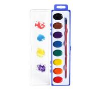 Watercolor Paint Set Kids 8 Colors Washable Paints Set with Brush