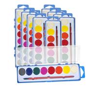 Watercolor Paint Set - Watercolor Set In Heart 10x | Washable Water Color Paint Sets | Watercolor Paints With Brush | Vibrant Water School Exchange