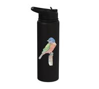 Watercolor Painted Bunting - Vibrant Nature Illustration Stainless Steel Insulated Water Bottle