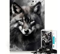 Watercolor Painted Fox 1000 Piece Jigsaws Creative Skill Toy Tight Lock No Loose Pieces Bonding Activity for Loved Ones (38x52cm)