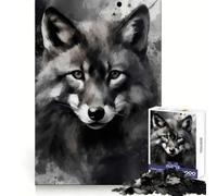 Watercolor Painted Fox Jigsaw Puzzles 1000 Pieces for Adults Strategic Think Light Recreation Clean Cut Xmas Present (38x26cm)