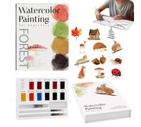 Watercolor Painting Book - 12 Illustration Art Workbook