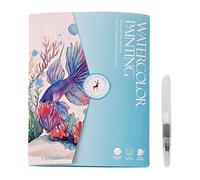 Watercolor Painting Book - -Friendly Watercolor Workbook, Creative Coloring and Painting Guide, Includes 12 Vibrant Paints Brush, Encourages Skill Development, Perfect for Kids Teens and Adults