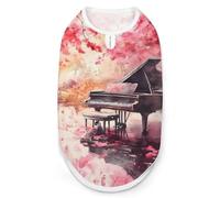 Watercolor Painting of Piano Dog Shirt for Dogs & Cats Soft Breathable Pet Vest T Shirt Lightweight Dog Tank Top L