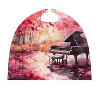 Watercolor Painting of Piano Funny Halloween Cape Fancy Dress Cloak Cosplay Costume Robe for Adults