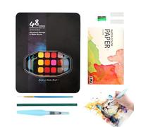Watercolor painting set for teenagers, water art painting for | 48 COOLLES SOSTICS SKETRING PAINTS Set | Palette pastels, travel palette design, painted supplies