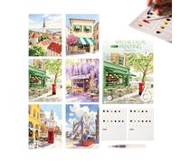 Watercolor Painting Set, Portable Beginner Kit, 12 Colors for Learning Workbook with Pen Function, Home Use Category Accessories for Travel, Travel, Car, Studio, College, School, Ceramic Wall Painting