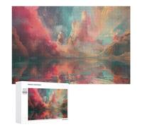 Watercolor Painting Sunrise Jigsaw Puzzle for Adults and Kids Challenging Puzzle for Game Nights 1000 Piece Puzzles Gift for Family Wedding Graduation Friends