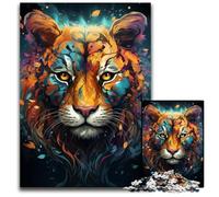 Watercolor Painting Tiger Jigsaw Puzzles for Adults 1000 Piece Difficult Puzzles for Adults Ideal And Home Decor 1000 PCS(38x26cm)