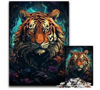 Watercolor Painting Tiger Puzzles for 1000 Piece Wooden Jigsaw Puzzles for Adults Perfect Home Or Office Decor Ideal 1000 PCS(75x50cm)