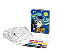 Watercolor Paints Travel Painting Relaxing Coloring Craft Kit | Magnetic Water Color Paint Sets for Kids for Classroom School Travel Studio Drawing Girls Boys Kids Age 3 and Up