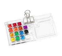 Watercolor Palette Case - Acrylic Mixing Tray with Multiple Compartments | Artists Travel Accessory with Lid and Handle | Transportable Kit for Painting Enthusiasts, Sketches at A