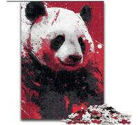 Watercolor Panda Jigsaw Puzzles 1000 Pieces for Adults Teens, Challenging Game And Family Play with Matching Poster And Trivia Sheet (26x38cm)