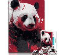 Watercolor Panda Jigsaw Puzzles for Adults 1000 Pieces,Family Game Stress Reliever Difficult Challenge Great Gifts And Toys 50x75cm