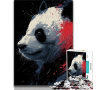 Watercolor Panda Jigsaw Puzzles for Adults Teenagers Jigsaws Puzzle,for Educational Game Challenge Toy Unique Home Decor And Gifts (50x75cm)