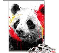 Watercolor Panda Jigsaw Puzzles for Teenagers 1000 Pieces, Toys Educational Games Stress Relieving Unique Birthday And Gifts (50x75cm)