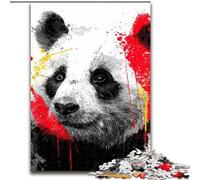 Watercolor Panda Jigsaw Puzzles for Teenagers, Learning Educational Toys Family Games Suitable for Desktop Decoration (26x38cm)