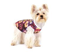 Watercolor Pansy Flowers,Cotton Sleeveless Pet T-Shirt Soft Stretchy Puppy Breathable Vest,L