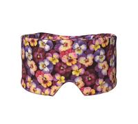 Watercolor Pansy Flowers, Full Eye Covers Light Blocking Eye Mask Sleep Eye and Ear Muffs