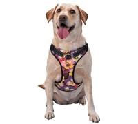 Watercolor Pansy Flowers,Pet Harness,Adjustable Reflective Dog Harness,Pet Leash Vest,XL