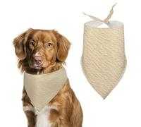 Watercolor Paper Smooth Cream Bone Dog Bandanna Adjustable Pet Triangle Kerchief Scarf for Cat And Dog