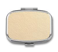 Watercolor Paper Smooth Cream Bone Pill Box 2 Compartment Portable Medicine Pill Case Travel Pill Organizer for Pocket Purse