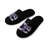Watercolor Paris Eiffel Tower Warm Mens Slippers Slip On Soft Fleece House Shoes Winter Indoor Outdoor