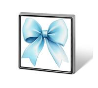 Watercolor Pastel Blue Decorative Bow Unisex Brooches & Pins Square Lightweight Lapel Badge Jewelry for Clothing Shawl Hat