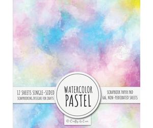 Watercolor Pastel Scrapbook Paper Pad: 6x6 Scrapbooking Designs for Cardmaking, DIY Crafts, Printmaking, and Papercrafts