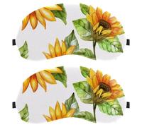 Watercolor Pattern with Yellow Sunflowers Dutch Velvet Sleep Shade