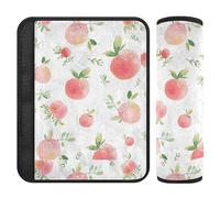 Watercolor Peaches Soft Seat Strap Shoulder Pads Covers for Boys Girls Strap Covers Belt Covers for Babys 2 Pieces 6.5 * 6.5in