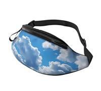Watercolor Peacock Fanny Pack for Women Men Fashion Waist Pack Adjustable Belt Bag for Workout Running Travelling Casual Waist Bag, Blue, One Size