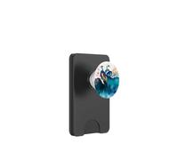 Watercolor Peacock Pair Graphic with Flowing Feather Details PopSockets PopWallet for MagSafe