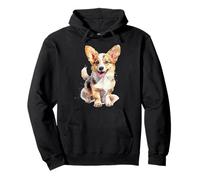 Watercolor Pem Welsh Corgi Puppy for Dog Lovers Pullover Hoodie