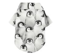 Watercolor Penguin Family Summer Dog Shirts Collared Polo T-Shirts Button Up Soft, Lightweight, and Breathable Pet Outfits Apparel Tops Puppy Clothes Perfect for Everyday Wear, and Photoshoots