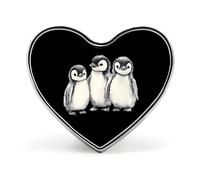 Watercolor Penguins Cute Heart Lapel Pin Brooch Badge Clothes Jewelry Accessories for Men Women