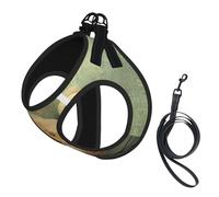 Watercolor Peony Dog Harness - Breathable, Reflective, And Adjustable Pet Vest, Suitable For Small Cats And Dogs