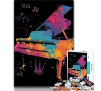 Watercolor Piano Adult Jigsaw Puzzles 1000 Pieces,Stress Reliever Difficult Challenge Deal As Gifts for The Whole Family (50x75cm)