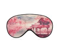 Watercolor Piano Sleep Mask Eye Cover for Sleeping Men Women Light Blocking Travel Blindfold