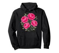 Watercolor Pink Magenta Peony Floral Bouquet Shapes Mania Pullover Hoodie