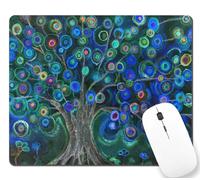 Watercolor Plant Tree Life Art Painting Mouse Mat Soft Mousepads Stitched Edge Mouse Pads For Laptop Office Gaming 25X30Cm