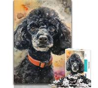 Watercolor Poodle Jigsaw Puzzles for Teenagers 1000 Pieces,Learning Educational Toys Family Games Birthday Present,Gifts (50x75cm)
