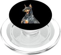 Watercolor Portrait Doberman Pinscher For Dog Owners PopSockets PopGrip for MagSafe