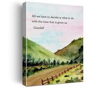 Watercolor Print Canvas Wall Art Home Decor All We Have to Decide is What to Do with the Time That is Given us Painting 12x15 Canvas Poster Framed Ready to Hang