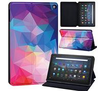 Watercolor Printed Case Compatible with All-New Amazon Kindle Fire HD 8 & 8 Plus Tablet (12th Gen/10th Gen, 2022/2020 Release) 8 Inch Thin Premium PU Leather Folio Case Cover (abstract geometric 1)